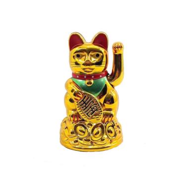 Imagem de Maneki Neko O Gato Da Sorte Japonês 11 Cm Energia Solar