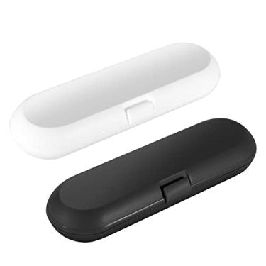 Imagem de Cosmos Pacote Com 2 Estojos De Viagem Plástico Para Escova Dentes, Recipiente Transporte Compatível Oral B Pro E Também Sonicare Outros