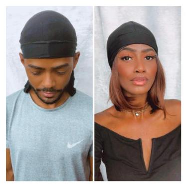 Imagem de Touca durag unissex - Ata multimarcas0810, Preto