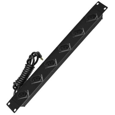 Imagem de Régua de Tomadas de Energia Com  6 Saídas 20A Para Racks Padrão 19" NB