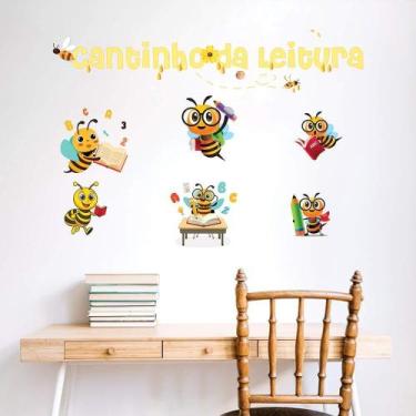 Imagem de Adesivo De Parede Cantinho Da Leitura - Abelha - Lojinha Da Luc Adesiv