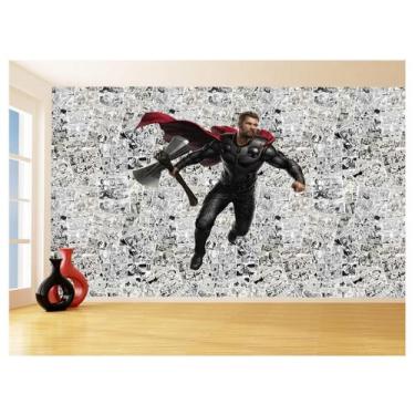 Imagem de Papel De Parede 3D Heróis Página Quadrinhos Hq 3,5M Nhma158 - Você Dec