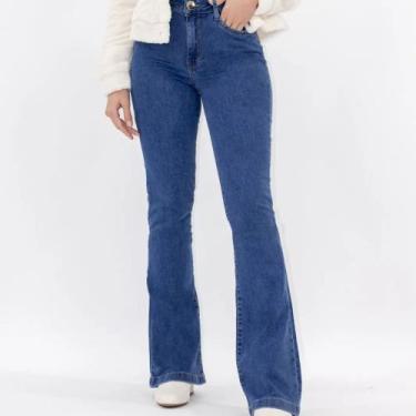 Imagem de Calça jeans feminina flare - Design jeans , Azul