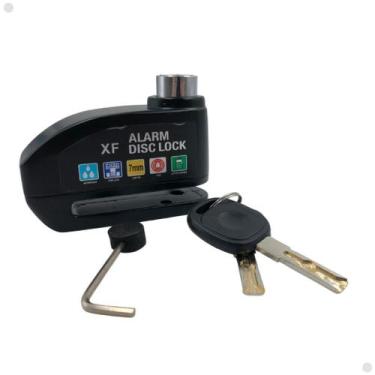 Imagem de Trava cadeado  De Moto e Bike freio a Disco com alarme Sonoro Antifurt
