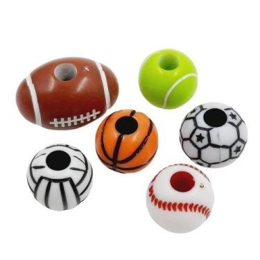 Imagem de 30 Peças Miçanga Bolinha De Esportes 7mm 25g - Strasscia