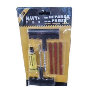 Imagem de Kit Reparo Conserto Pneu C/ 3 Macarrões Carro Moto NAVY PRO - NAVY+PRO
