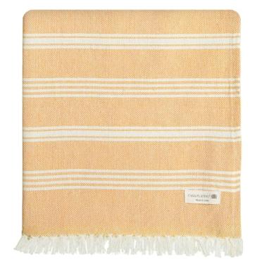 Imagem de Casa Platino Toalha de praia grande, toalha de piscina pré-lavada e de secagem rápida, design leve e sem areia para conforto o dia todo, ótima para relaxar à beira-mar ou embalar férias – mostarda de