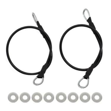 Imagem de WYZBEN Cabos de porta traseira mais longos para Honda Pioneer 700 1000 UTV 2014-2022, alças de suporte de porta traseira de substituição, acessórios de kit de cabos de porta traseira de aço, substitui