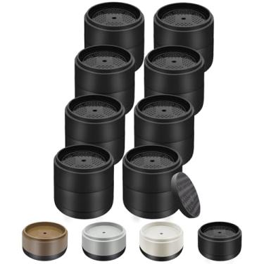 Imagem de Elevadores de cama para móveis, resistentes, 2,5 cm, 5 cm, 7,6 cm, 10 cm, elevadores de cama ajustáveis redondos para pernas de mesa, sofá, poltrona, geladeira, máquina de lavar (2,5 cm + 2,5 cm