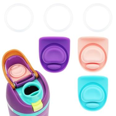 Imagem de BOXOB 3 Anéis de Vedação O e 3 Rolhas de Silicone para Tampa Owala Freesip, Junta Tampa Garrafa Água Silicone Sem BPA para Owala Freesip 24/32oz (Cor 3)