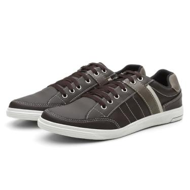 Imagem de Sapatenis Tenis Casual Masculino Cadarço Resistente Palmilha Macia Confortavel Trabalho Moderno Tamanho:38;Cor:Café;Gênero:Masculino;Departamento BS:Esporte