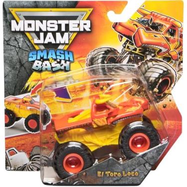 Imagem de Monster Jam El Toro Loco Smash & Bash Die-Cast Monster Truck – Real Action Crash Reset Vehicle, 1:64 Scale, Series 01