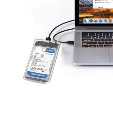 Imagem de HD Externo 500GB Slim USB 3.0 SATA 2.5” Transparente – Portátil, Plug & Play, Compatível com PC, Notebook, PS4, PS5, Xbox e Smart TV