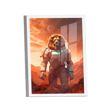 Imagem de Quadro Decorativo Leão Astronauta