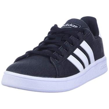 Imagem de adidas Grand Court Tênis unissex infantil, Black/White/Grey, 6.5 Little Kid