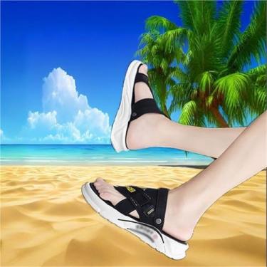 Imagem de Sandália Masculina Aberta, Sandálias Corretoras Joanete Com Suporte De Arco Ajustável Para Uso Exterior, Chinelos Desportivos Impermeáveis ​​​​para Exterior, Para Hálux Valgo, Plantar(Gray,42 EU)