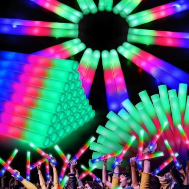 Imagem de Glow Sticks OLUPP 103 PCS Led Foam Sticks, 3 cores piscando