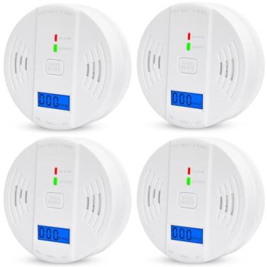 Imagem de Detectores de monóxido de carbono, alarme de CO alimentado por bateria com visor digital de LED para casa, depósito (pilha AA não incluída)