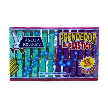 Imagem de Kit C/24 Prendedor Roupa Colorido Grande pregador Plástico - Águia Bra