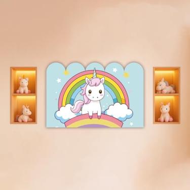 Imagem de Cabeceira de Cama Decorativa Infantil para Quarto de Meninas - Tema Unicórnio (CabCerq-0019)