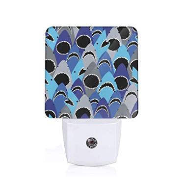 Imagem de Majoug Sharks Luz Noturna Plug-in Led Noturna Lâmpada Sensor Auto Anoitecer ao Amanhecer para Quarto, Banheiro, Cozinha, Corredor, Sala Decorativa para Crianças e Crianças