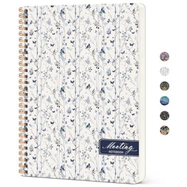 Imagem de Caderno de reuniões para organização do trabalho, caderno de minutos de reunião estética para trabalho, organizador de agenda de projetos de eventos, perfeito para escritório, escola, material de