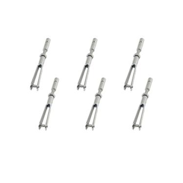 Imagem de 6 peças RC Airplane U-Clip Clamp Metal Clevis with Pull Rod Connector Coupler Pushrod Connect Shaft for RC Plane, Helicóptero, Peças de Asa Fixa, Modelo DIY Acessórios de Conexão de Aeronave (M2