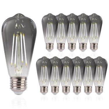 Imagem de Lâmpadas LED Edison FLSNT ST19 4W (40W) 5000K E26 150LM, pacote com 12