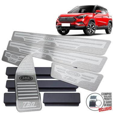 Imagem de Descanso + Soleira Aço Inox Jac T60 Prata Alto Relevo