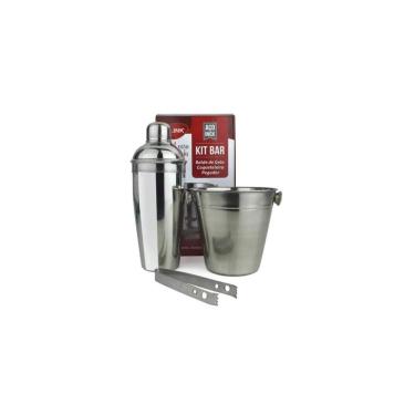 Imagem de Kit Bar 3 Pçs/ Inox Coqueteleira 750 Ml Balde E Pegador - Cl