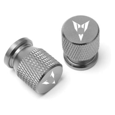 Imagem de 2 tampas de válvula de pneu compatíveis com MT09 MT07 MT10 MT03 MT 09 07 03 10 MT-09 MT-07 MT-10 Tracer 900 700 GT FZ09 XSR700 XSR900 (titânio)