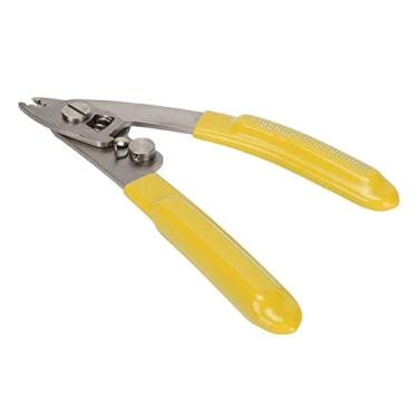 Imagem de aqxreight Ferramenta de Descascador de Fibra de Aço Inoxidável para Fibra óptica e Descascamento de Fios Com Aderência e Lâminas Confortáveis (Amarelo)