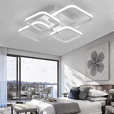 Imagem de Luminária de teto LED moderna, luminária de lustre LED, luminária suspensa embutida com luz branca fria para sala de estar, quarto, sala de jantar