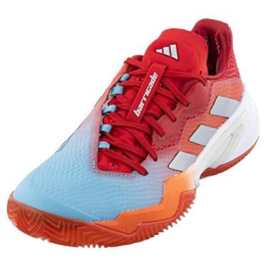 Imagem de adidas Tênis feminino Barricade, Azul/Prata Metálico/Vermelho Preloved, 39