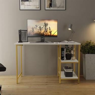 Imagem de Escrivaninha Mesa Office Estudo Estilo Industrial 110cm KLM Móveis, Do