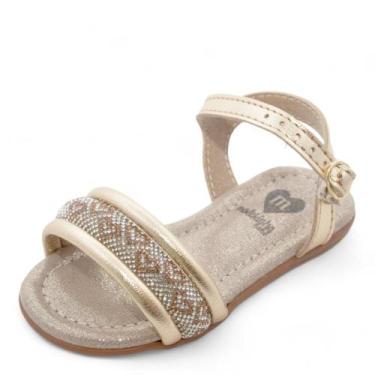 Imagem de Sandália Bebê Molekinha REF: 2114280 METALIZADO-TIRA, Dourado, 23