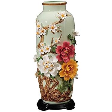 Imagem de Vasos para decoração de vaso chinês azul e branco, vaso de cerâmica, artesanato de porcelana azul e branco antigo, decoração de casa chinesa autêntica em Jingdezhen, estilo chinês vintage dezembro