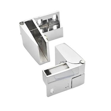 Imagem de Dobradiças de porta de vidro para armários, fecho de parafuso superpotente, ancoragem lateral, acessórios removíveis para armários, 2 peças