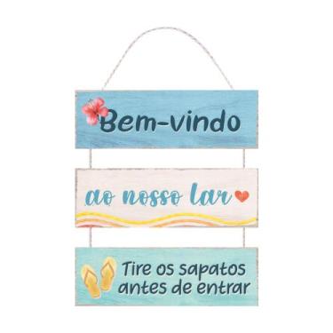 Imagem de Placa Decorativa Bem-Vindo Tire os Sapatos 25x48 - Escolha a cor - Est