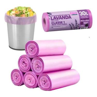 Imagem de Saco De Lixo 30l Perfumado Lavanda Neutraliza Odor - Casa e Utilidade