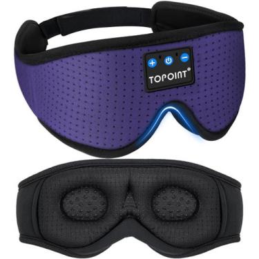 Imagem de Máscara de dormir TOPOINT Bluetooth 5.4 3D Eye Blockout Silk
