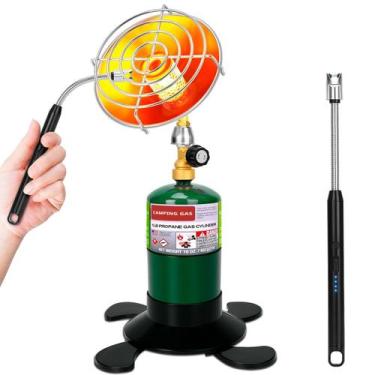 Imagem de Aquecedor portátil HEYDUOTON com base dobrável de isqueiro USB