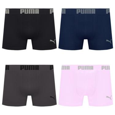 Imagem de Kit 4 Cuecas Puma Boxer Sem Costura Masculina