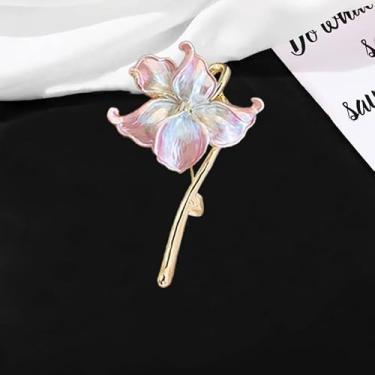 Imagem de Broche de flor dourada para mochilas, broches de esmalte para mulheres, broche de lapela elegante para terno, jaqueta, cachecol, casaco, vestido, festa, casamento, decoração, acessório de joias