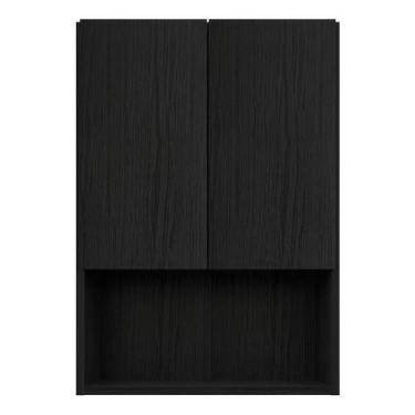 Imagem de Armário De Banheiro/lavanderia 02 Portas Multimóveis Preto - MULTIMOVE