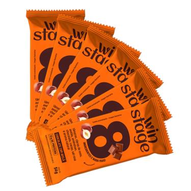 Imagem de Kit 6X: Barra de Proteína Chocolate com Avelã Sem Açúcar WinStage 54g