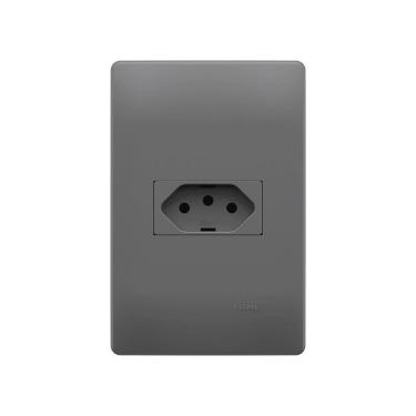 Imagem de Tomada Fame Habitat Onix 2p+t 20a Com Placa 4x2 Onix