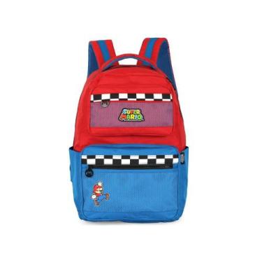 Imagem de Mochila Super Mario Jump Infantil Alças Acolchoadas Escolar - Luxcel, 