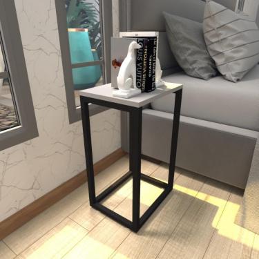 Imagem de Mesa De Cabeceira Industrial Cinza Mdf Canto Quarto Mesas De Cabeceira Mesinha Cabeçeira Cabiceira