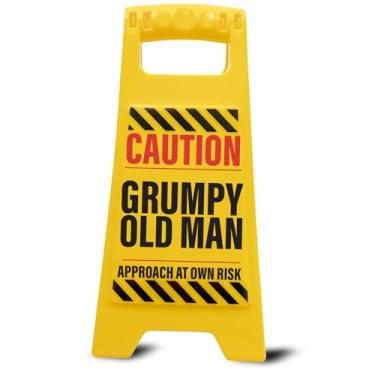 Imagem de Boxer Gifts Caution Grumpy Old Man Novidade Sinal de aviso - Presente de piada de velhice para homens e avô - Presente engraçado para pai no dia dos pais